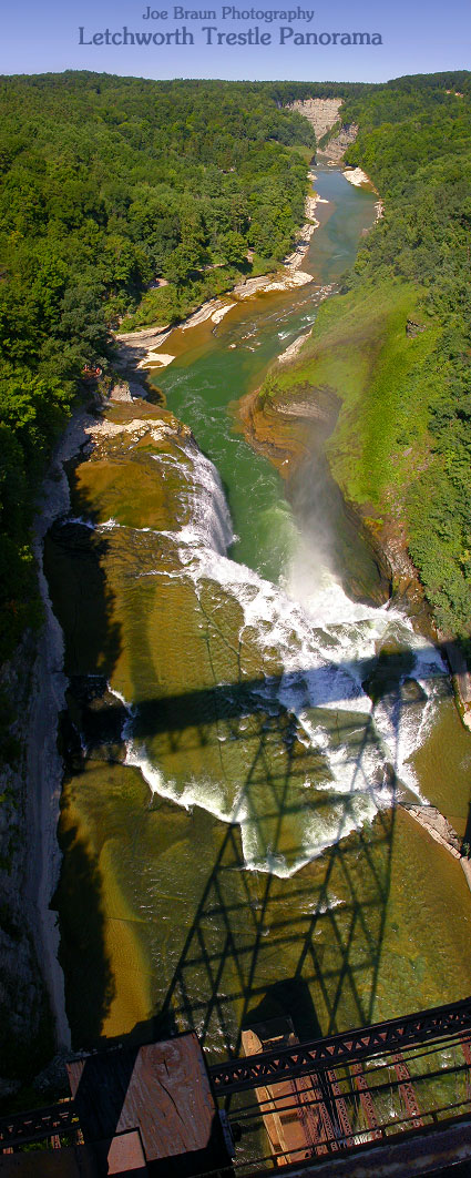 Letchworth Trestle Vertical Panorama (The Finger Lakes) -- &copy; 2003 Joe Braun Photography