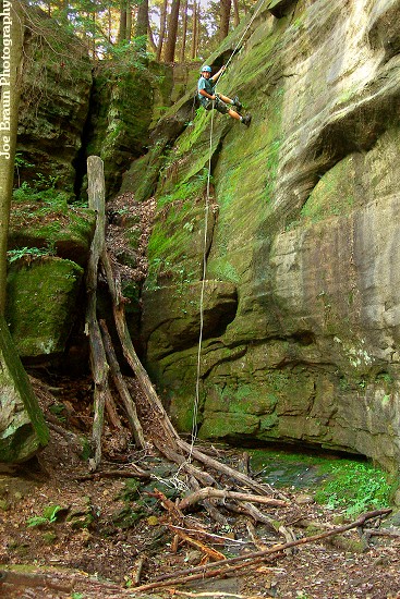 Climbing and Rappelling Area (Hocking Hills) &copy; 2006 Joe Braun Photography
