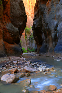 Zion Narrows top-down route