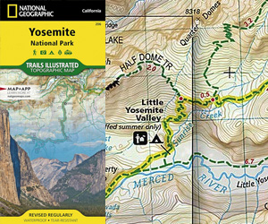 National Geographic Yosemite National Park Trails Illustrated Waterproof Map
