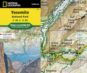 National Geographic Yosemite National Park Trails Illustrated Waterproof Map