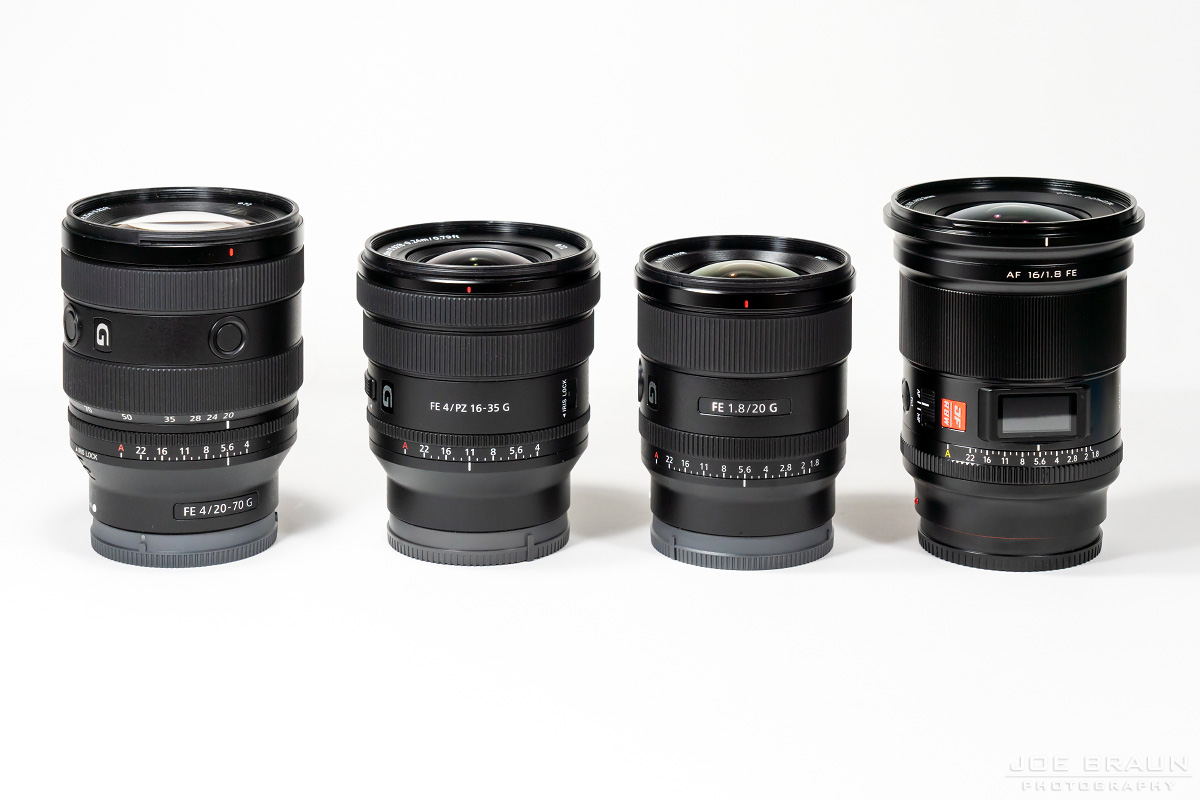 favorite Sony FE wide-angle lenses -- © 2023 Joe Braun Photography