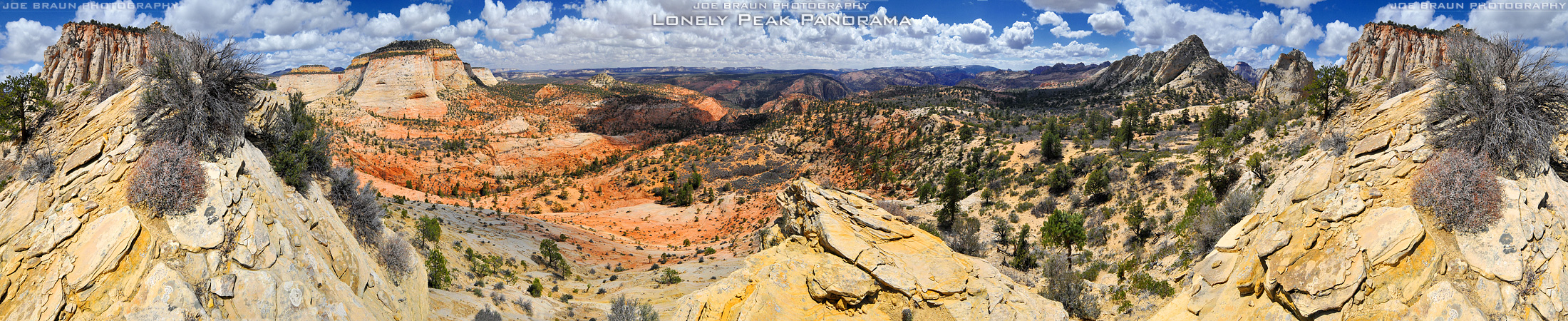 Lonely Peak Panorama (Zion National Park) -- &copy; 2010 Joe Braun Photography