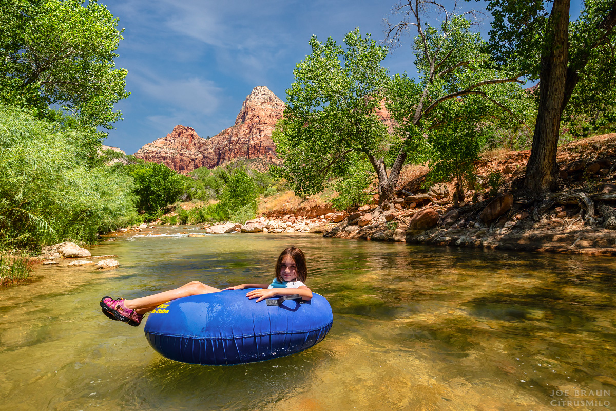 Tubing down the Virgin River (Zion National Park) -- &copy; 2017 Joe Braun Photography