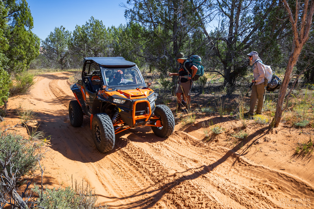 ATVs driving along the Elephant Cove ATV loop (Zion National Park) -- &copy; 2023 Joe Braun Photography