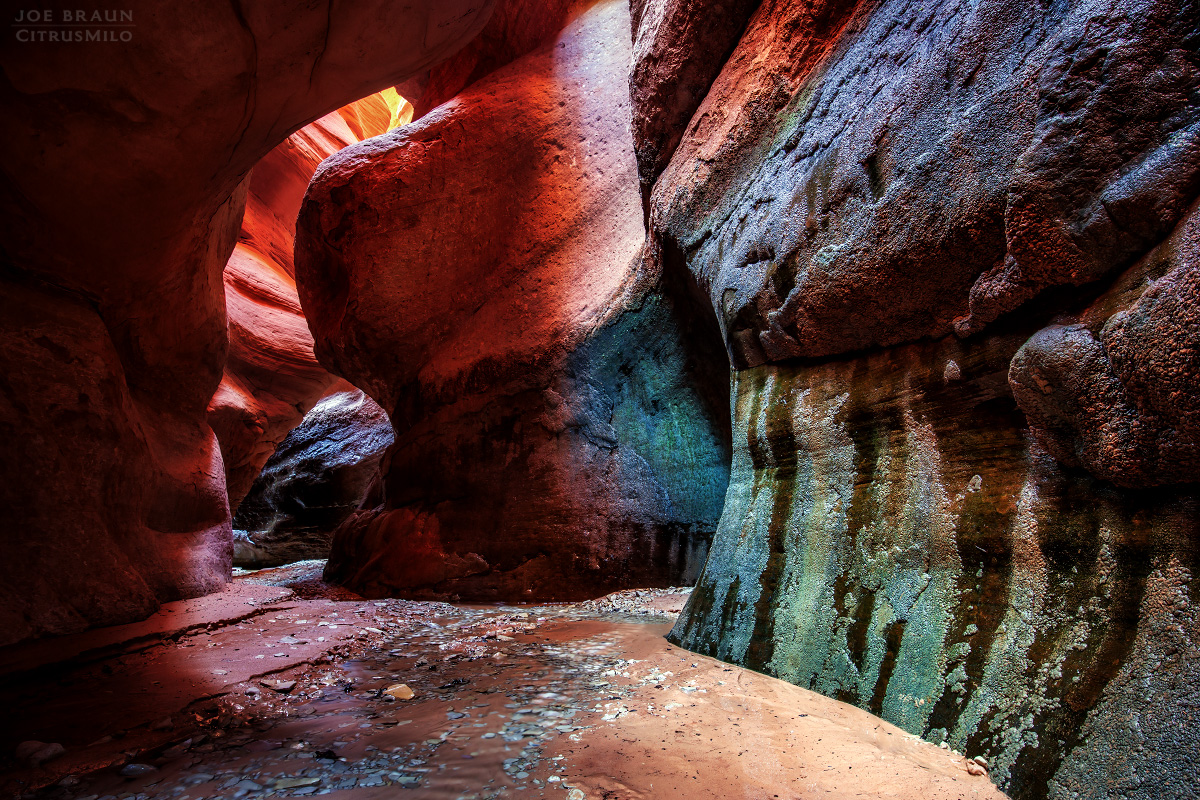 an open section of Poverty Wash (Zion National Park) -- © 2023 Joe Braun Photography