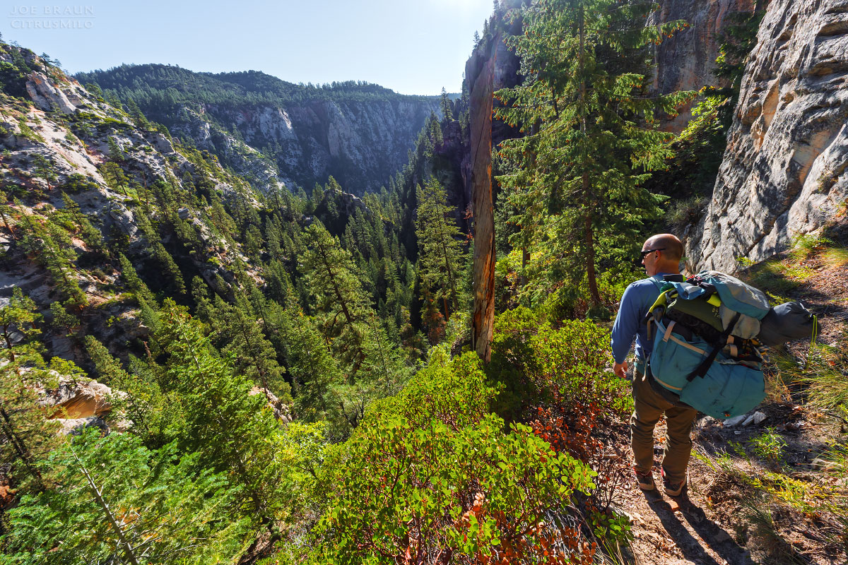 heading down the first section of the MIA Route (Zion National Park) -- © 2025 Joe Braun Photography
