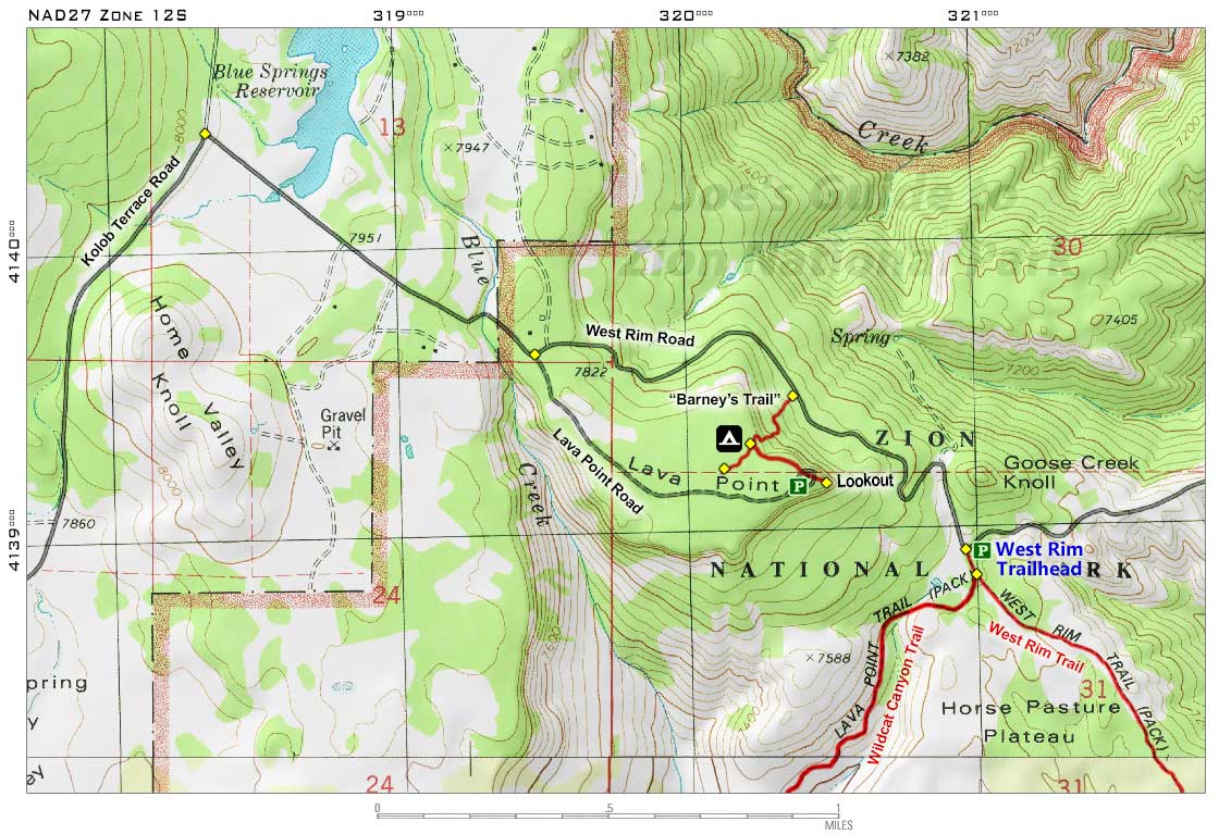 Lava Point Topo Map