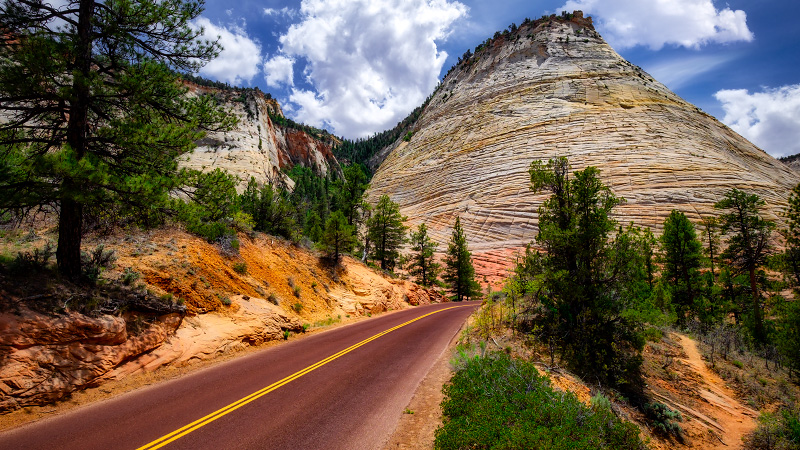 joyride through the Upper East Canyon past Checkerboard Mesa (Zion National Park)
